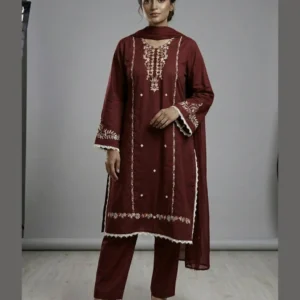 Embroidered Cotton Suit for Women