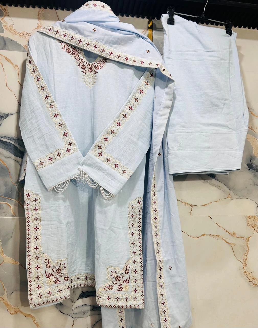 Women's Embroidered Farshi Kurta Set