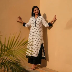 Polka dot A line co-ord set for women